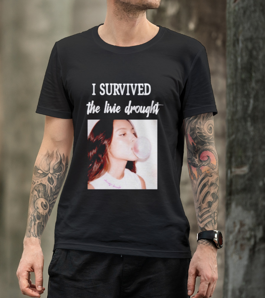 Olivia Rodrigo I Survived The Livie Drought Bubblegum Aesthetic T-Shirt