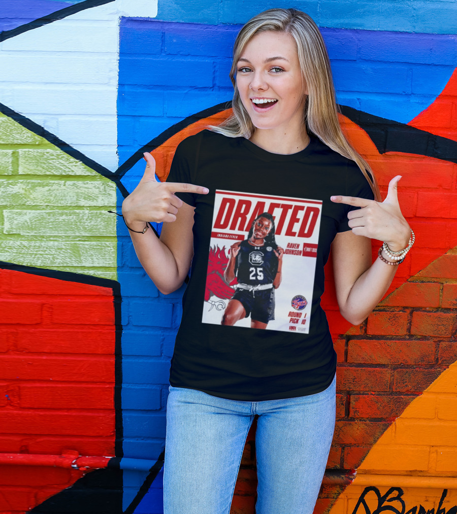 Raven Johnson Drafted Round 1 Pick 10 Indiana Fever WNBA 2026 T-Shirt