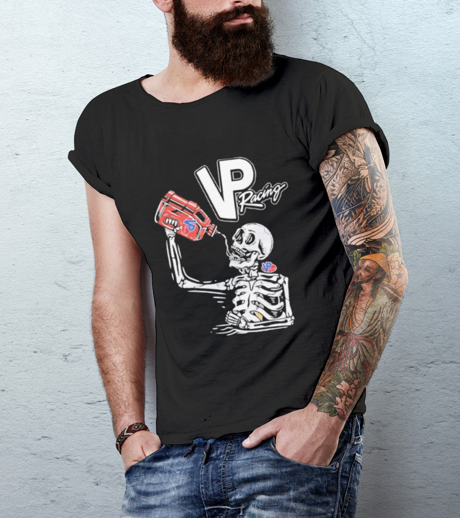 2026 VP Racing Skeleton Gas Can Drinking T-Shirt