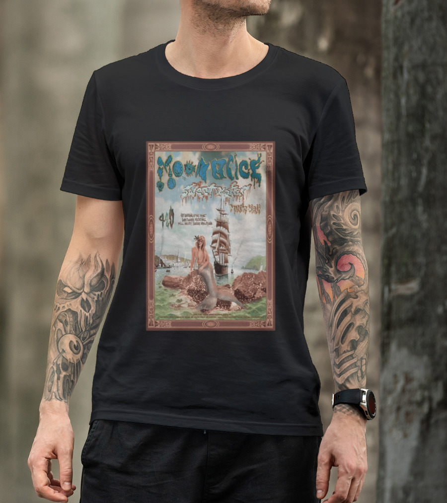 Moonalice Sweetwater Mill Valley 4 19 2026 Mermaid And Ship T-Shirt