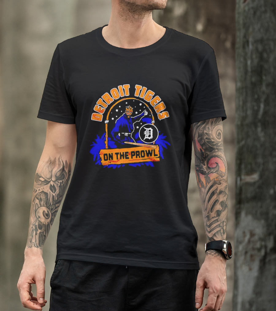 Detroit Tigers On The Prowl Star Wars Baseball Fusion T-Shirt