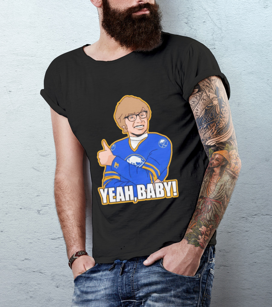 Yeah Baby Austin Powers Buffalo Sabres Hockey T-Shirt