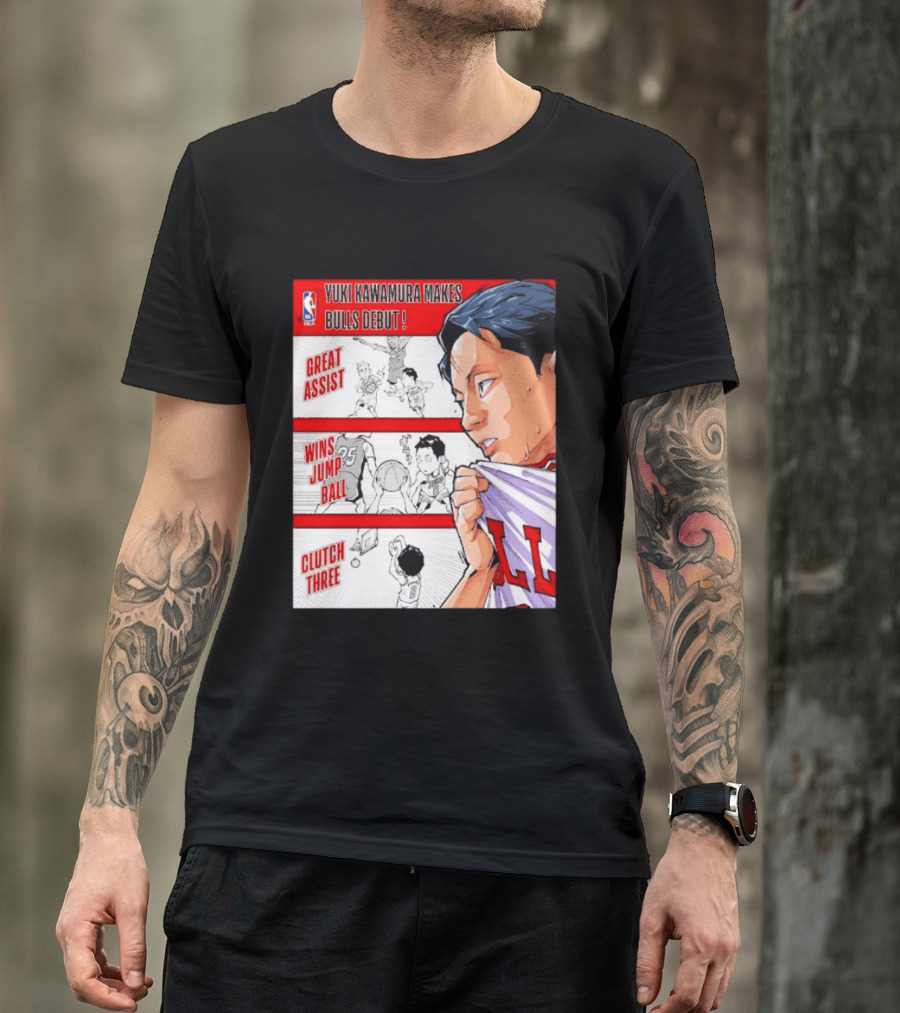 Yuki Kawamura Makes Bulls Debut Great Assist Jump Ball Clutch Three T-Shirt