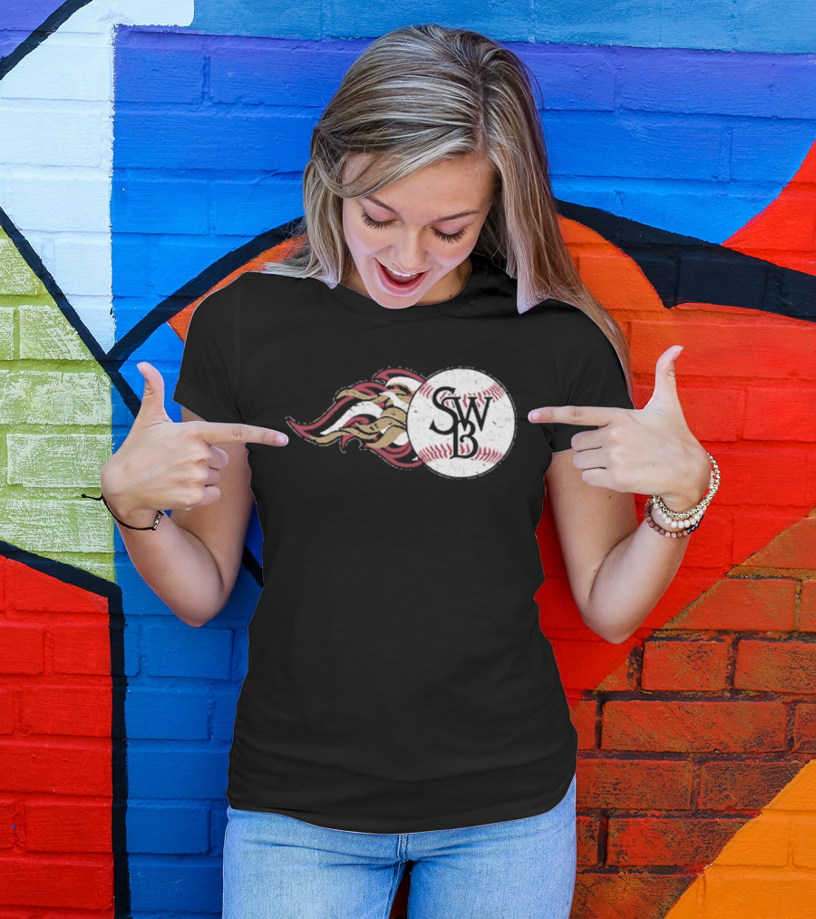 Scranton Wilkes Barre RailRiders SWB Baseball Fireball T-Shirt