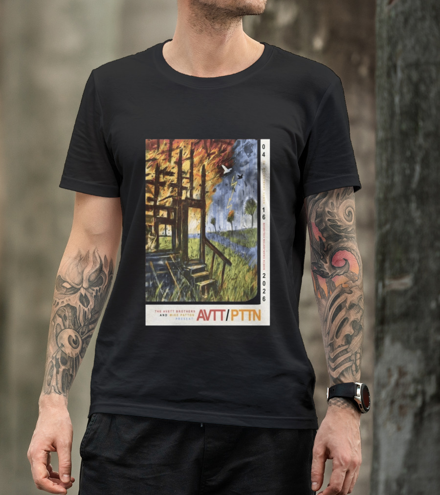 The Avett Brothers Mike Patton Presents AVTT PTTN April 16 2026 North Charleston Coliseum T-Shirt