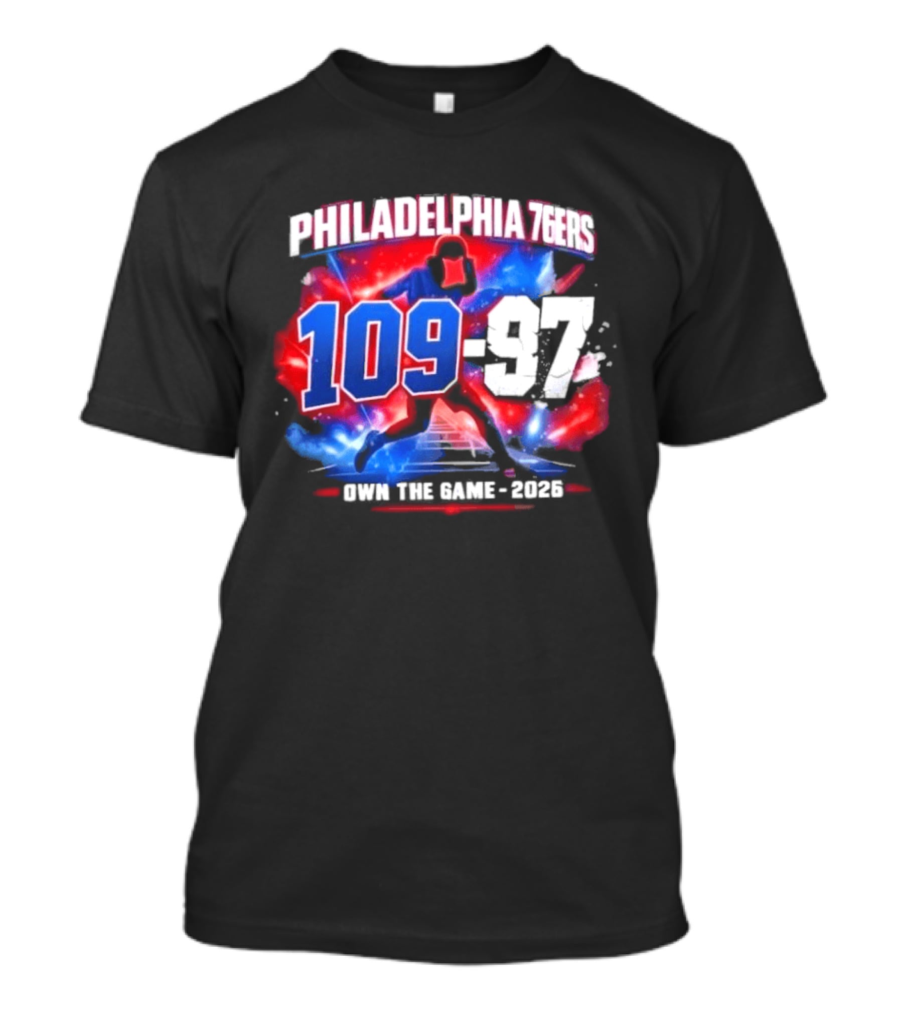 Philadelphia 76Ers 109 97 Victory Vs Orlando Magic Joel Embiid Mode 2026 T-Shirt