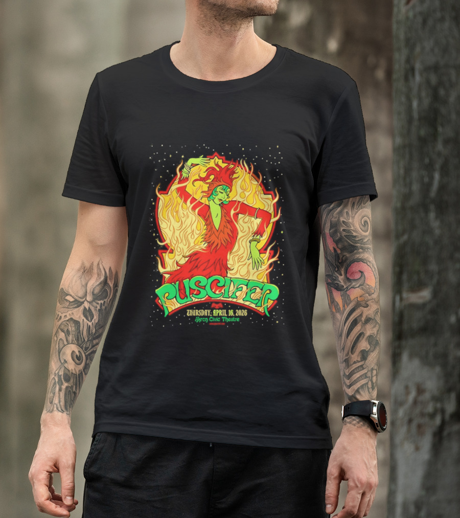 Puscifer Akron Civic Theatre April 16 2026 The Normal Isn't Tour Fiery Dancer T-Shirt