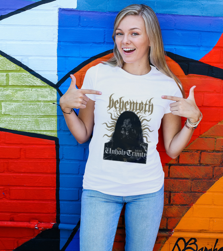 Behemoth The Unholy Trinity Sunburst Symbol Dark T-Shirt