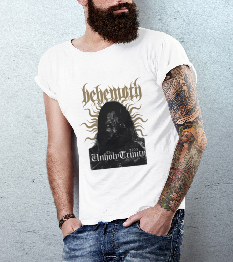 Behemoth The Unholy Trinity Sunburst Symbol Dark T-Shirt