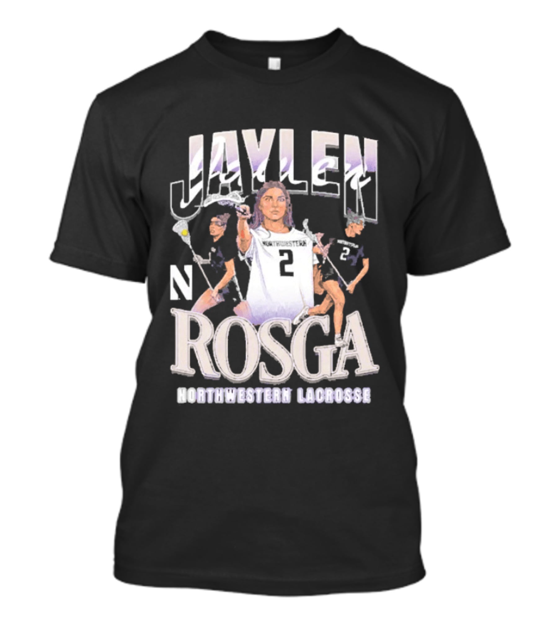 Jaylen Rosga Northwestern Lacrosse Player No. 2 T-Shirt