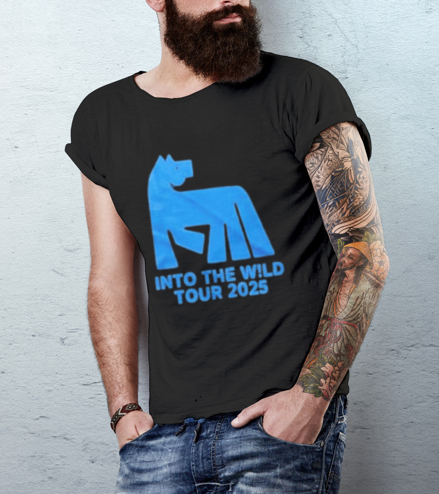 Russ Into The Wild Tour 2025 Blue Bear T-Shirt