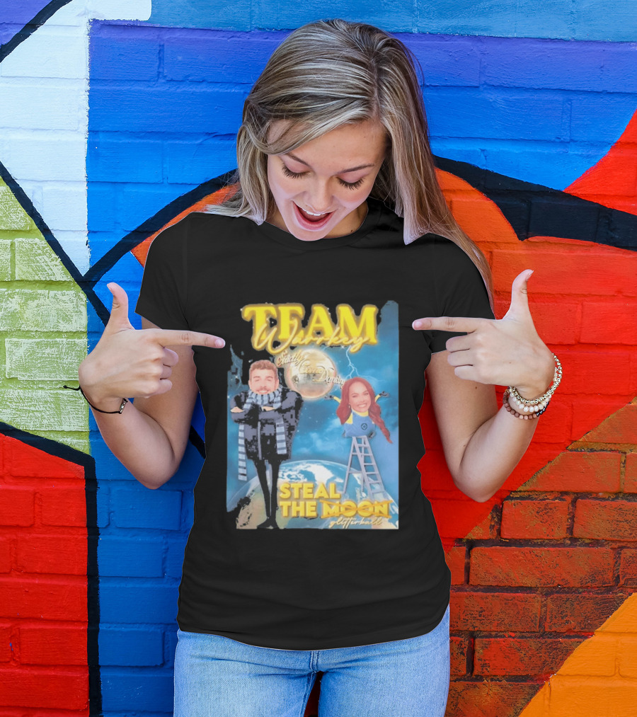 Team Warrkey Strictly Steal The Moon Dancing Planet Earth T-Shirt