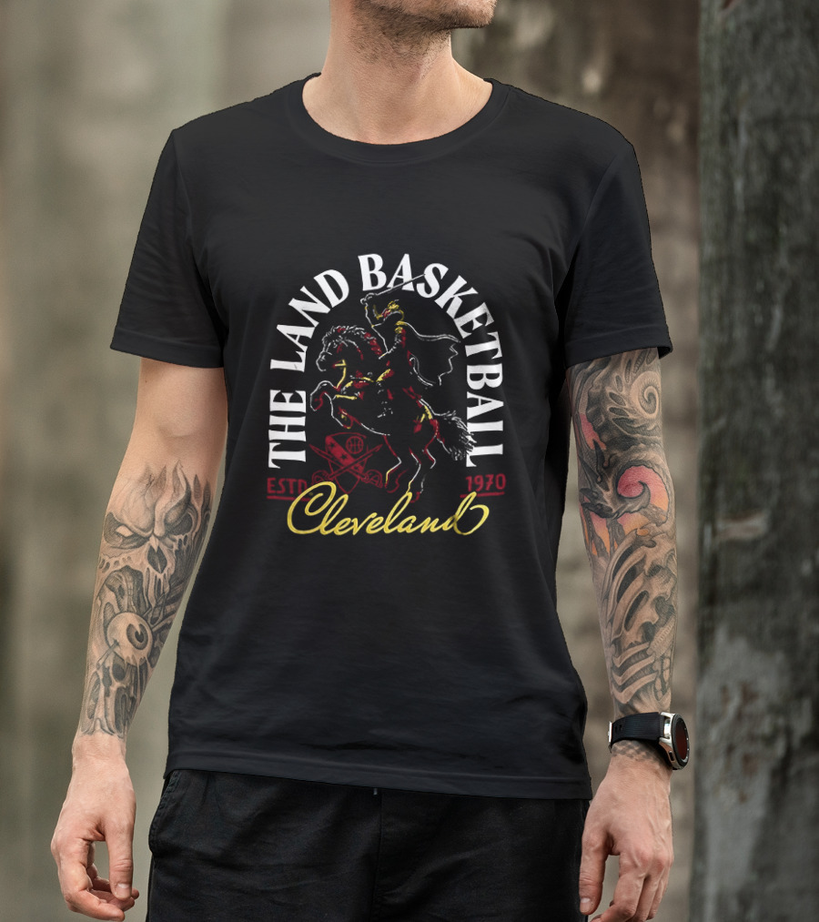 Cleveland The Land Basketball Est 1970 Curved T-Shirt
