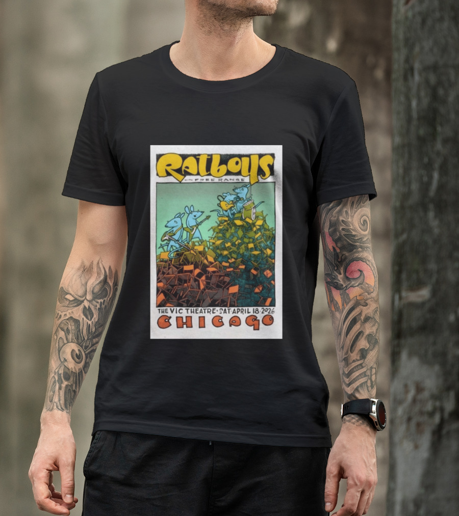 Ratboys Free Range April 18 2026 Vic Theatre Chicago Concert T-Shirt
