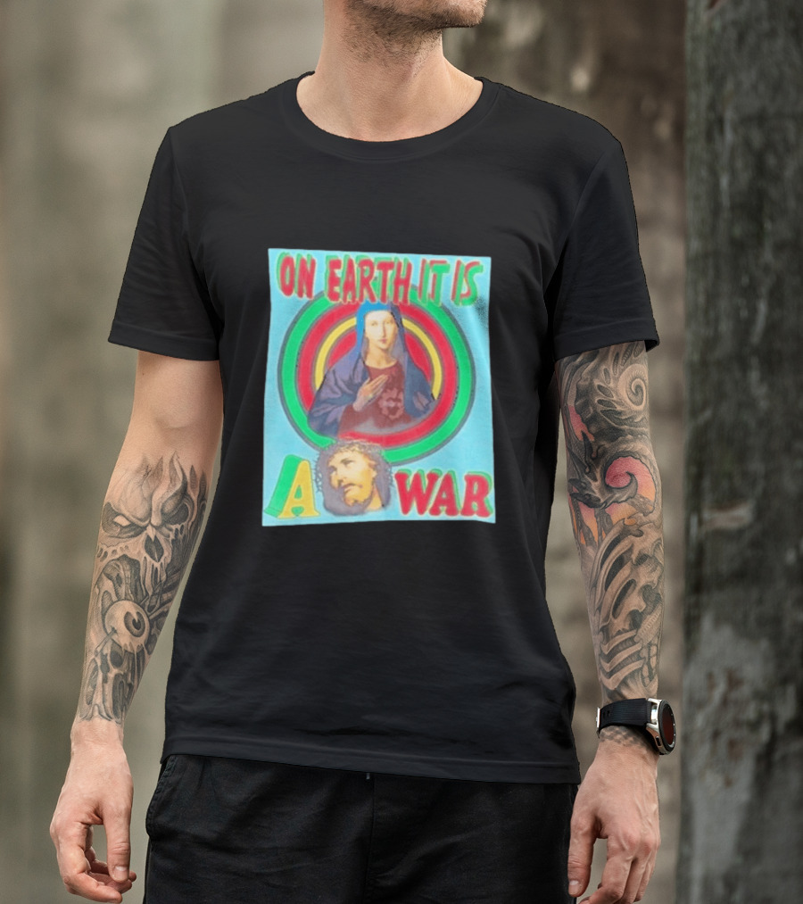 Houston Texans Saint Michael On Earth It Is A War T-Shirt