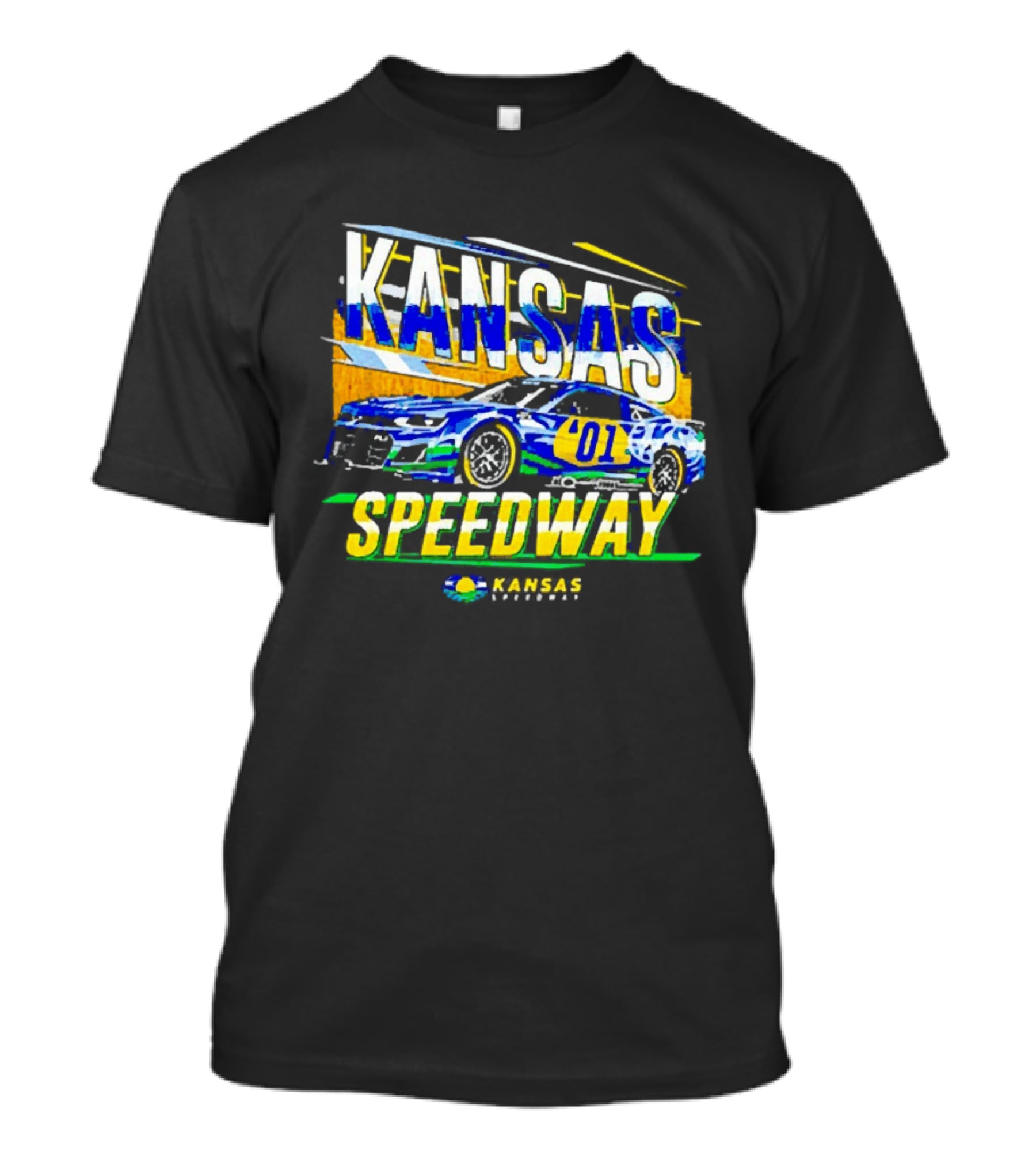 Kansas Speedway 01 Car Racing Wheatfield NASCAR T-Shirt