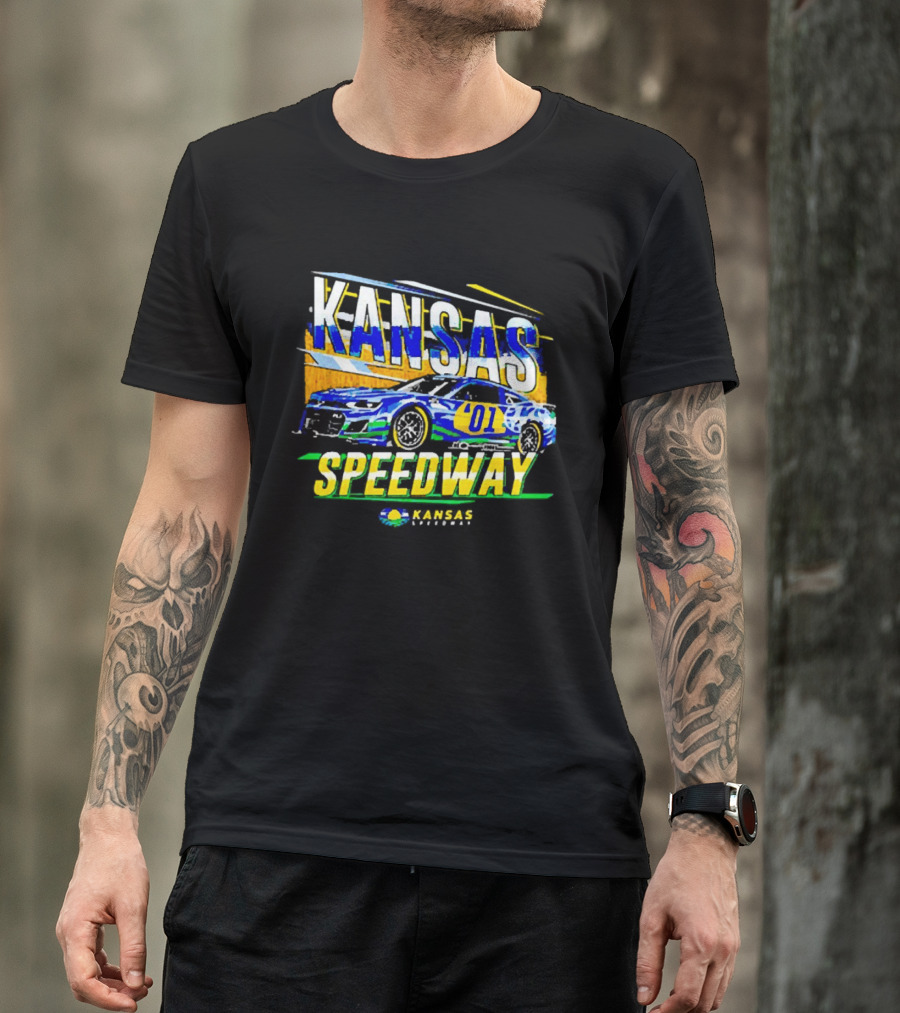Kansas Speedway 01 Car Racing Wheatfield NASCAR T-Shirt