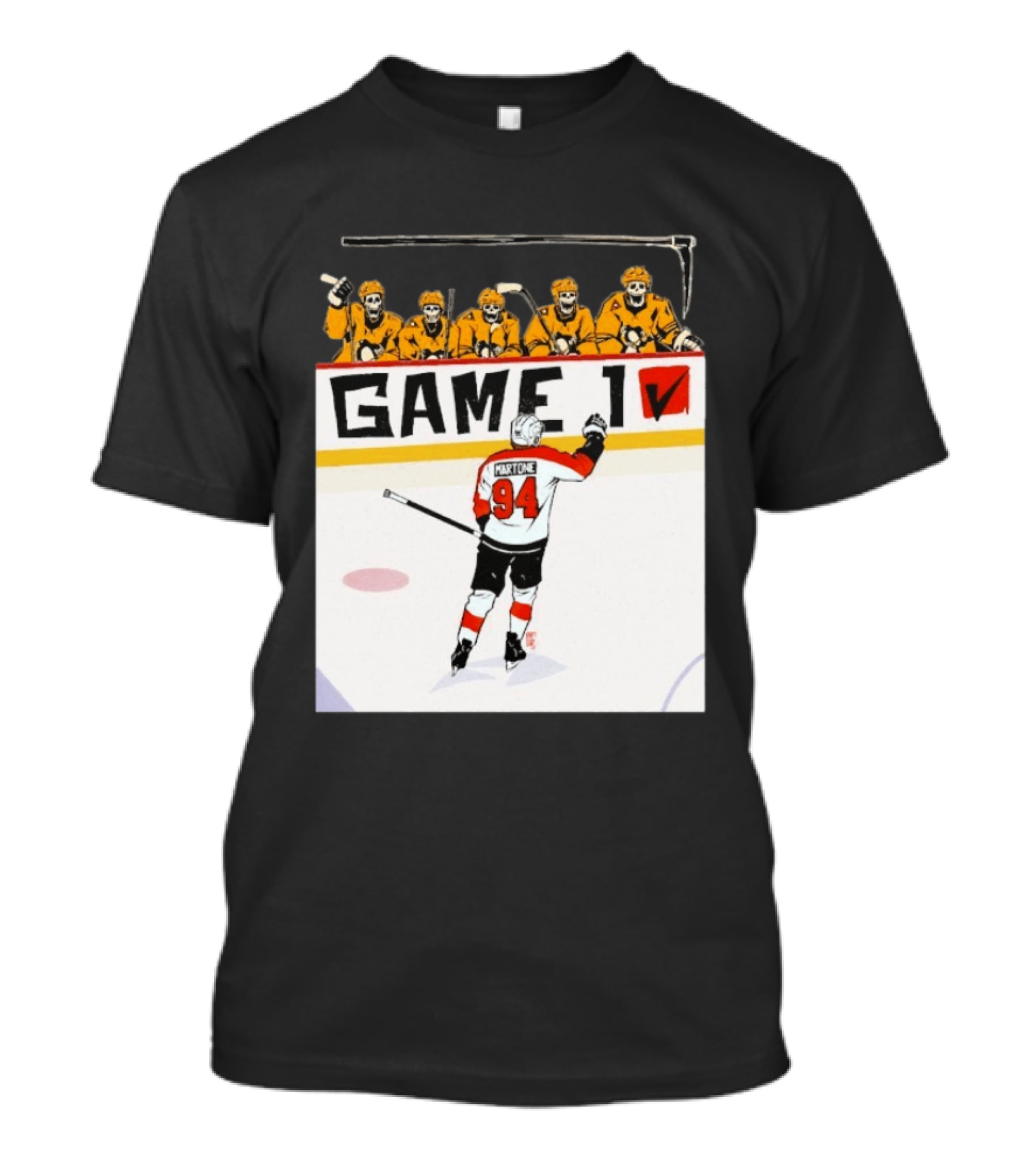 Philadelphia Flyers Porter Martone Celebrates Game 1 Win Over Pittsburgh Penguins T-Shirt