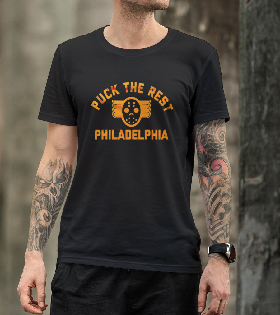 Puck The Rest Philadelphia Flyers Mask T-Shirt