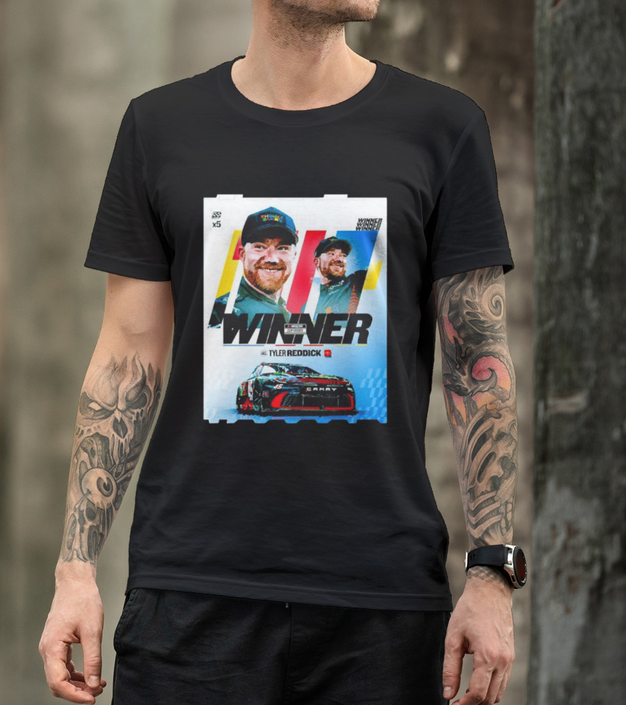 Winner Tyler Reddick NASCAR Kansas Speedway Victory Car Chevrolet Camaro T-Shirt