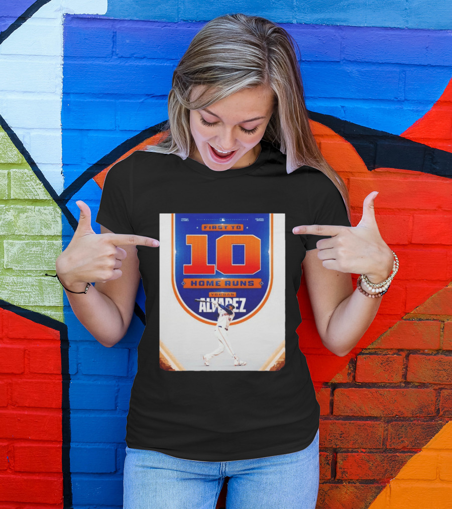 Yordan Alvarez First To 10 Home Runs Houston Astros MLB T-Shirt
