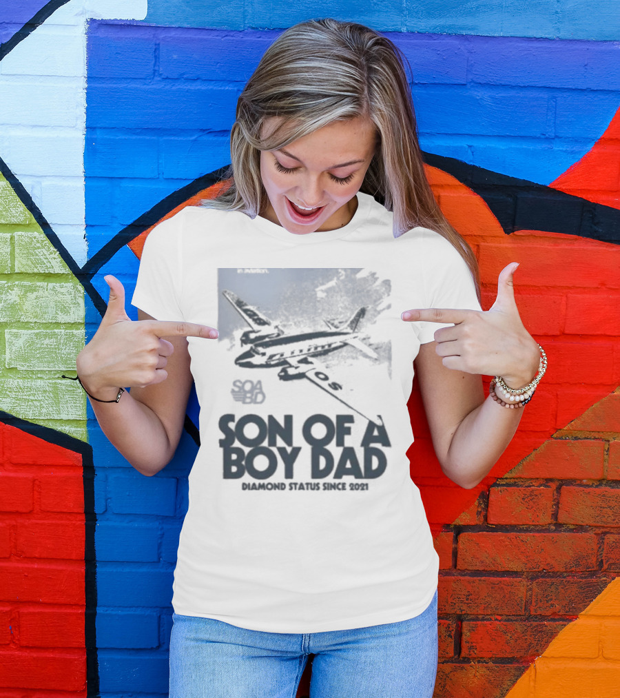 Son Of A Boy Dad Airline Pocket T-Shirt