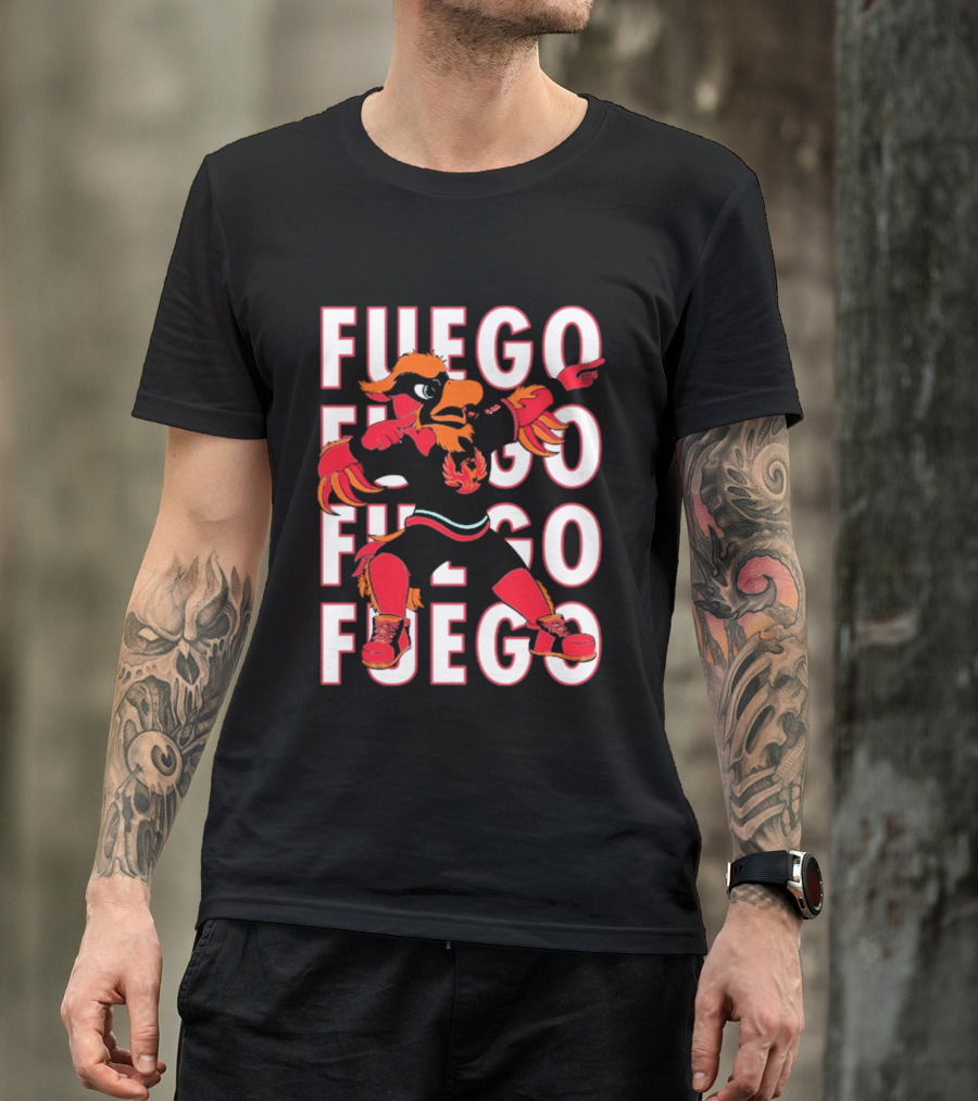 Coachella Valley Firebirds Mascot Fuego Bold Repeat T-Shirt