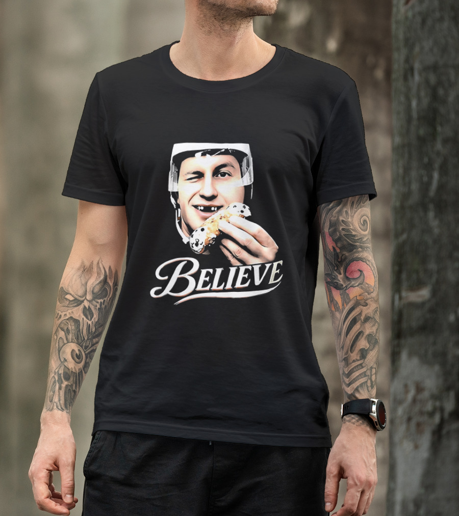 Believe Jack Hughes Big Head Philadelphia Flyers NHL T-Shirt