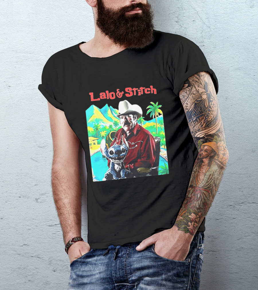 Lalo And Stitch Cowboy Hat Tropical T-Shirt