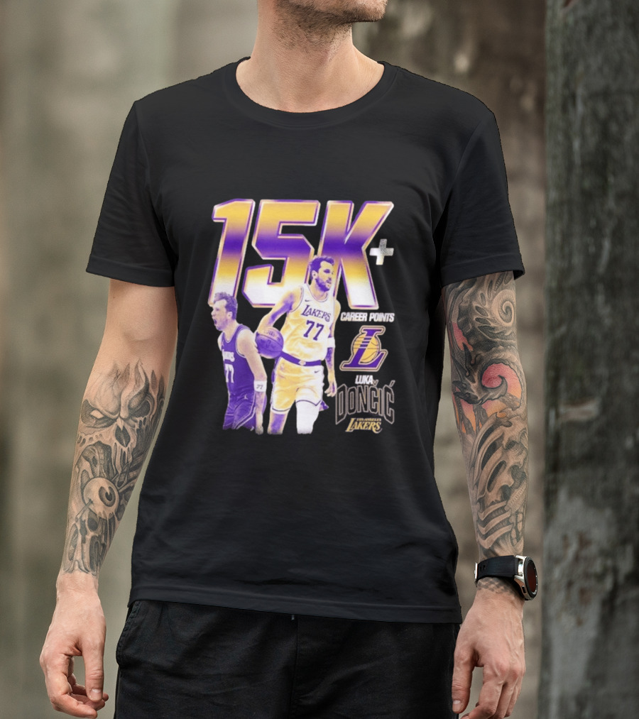 15K Career Points Luka Dončić Los Angeles Lakers T-Shirt
