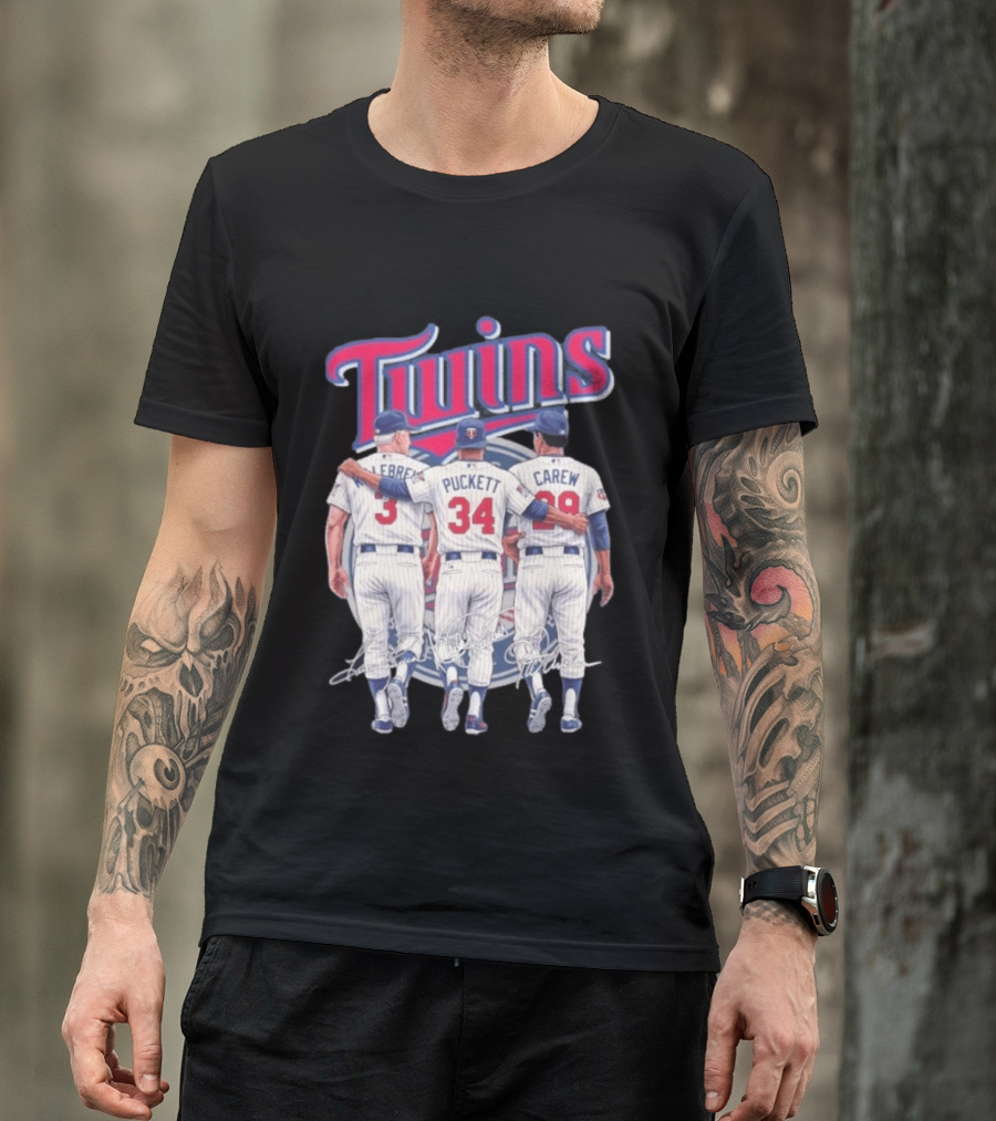 Minnesota Twins Legends Harmon Killebrew Kirby Puckett Rod Carew Classic Baseball T-Shirt