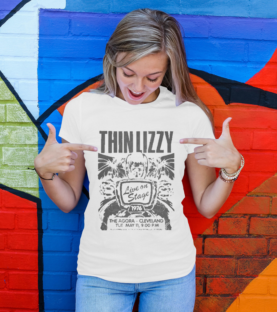 Thin Lizzy Live On Stage 1976 The Agora Cleveland May 11 9PM T-Shirt