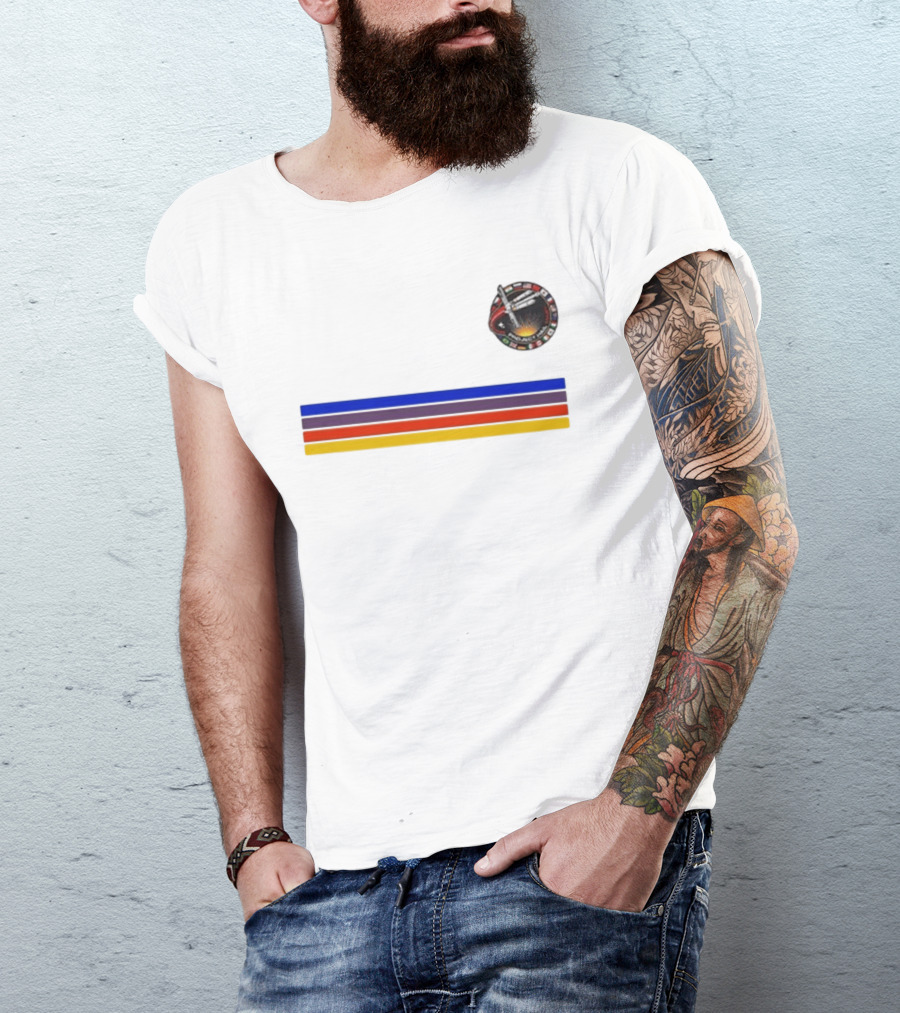 Ryan Gosling Project Hail Mary Mission Patch Rainbow Stripes T-Shirt