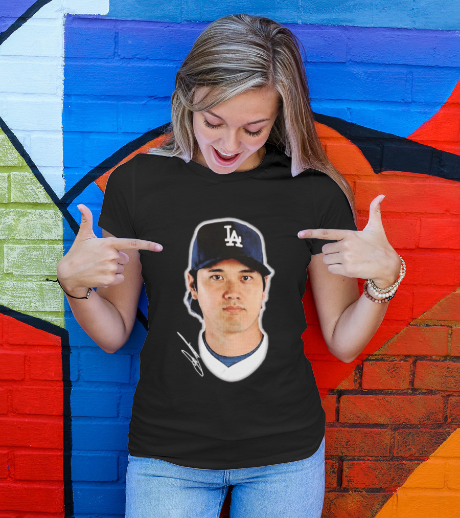 Los Angeles Dodgers Shohei Ohtani Headliner Authentic Baseball Fan Gear T-Shirt
