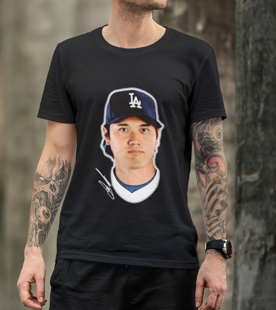Los Angeles Dodgers Shohei Ohtani Headliner Authentic Baseball Fan Gear T-Shirt