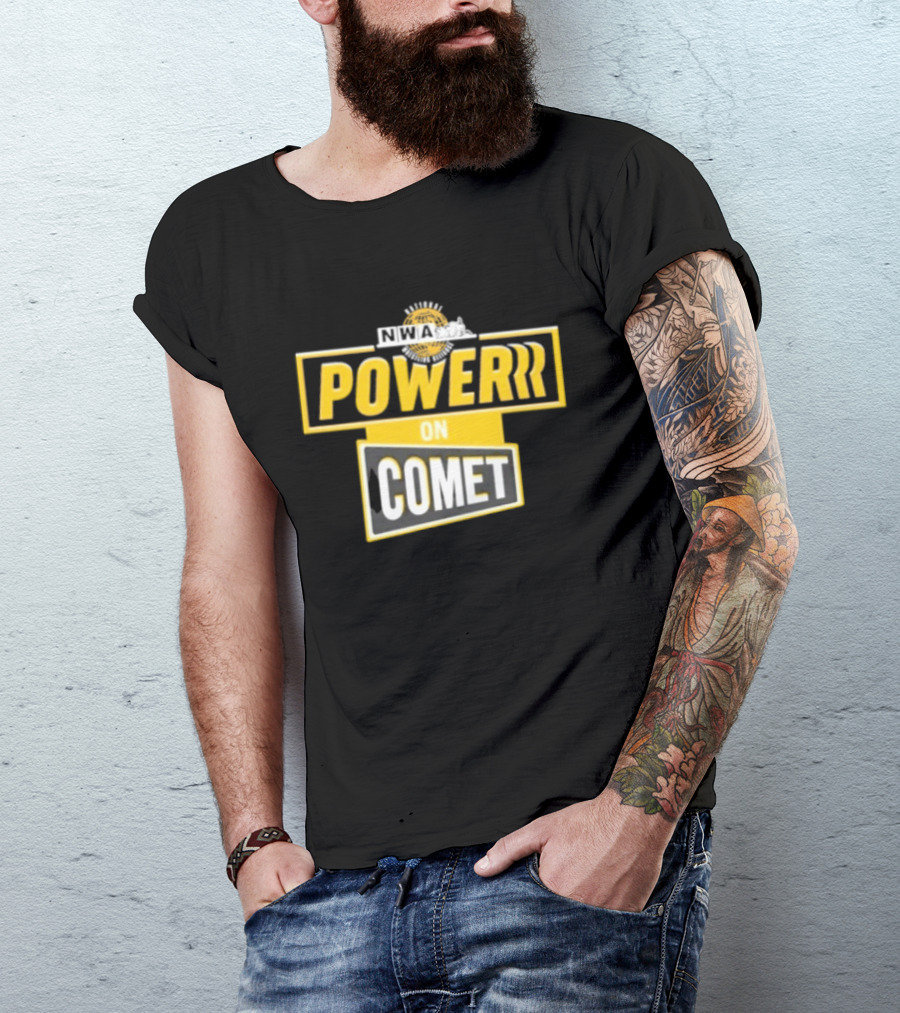 National Wrestling Alliance Powerrr On Comet Retro Sports Entertainment T-Shirt