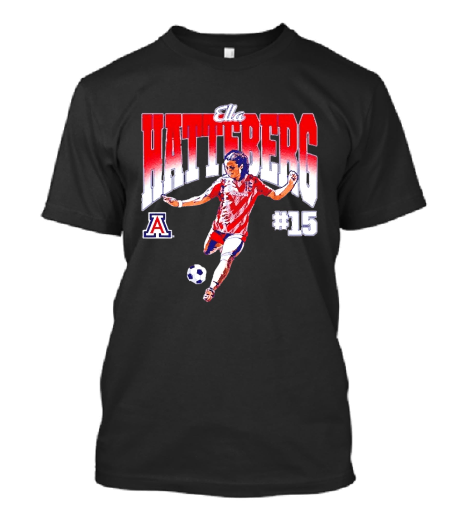 Ella Hatteberg Arizona Wildcats Soccer Player #15 T-Shirt