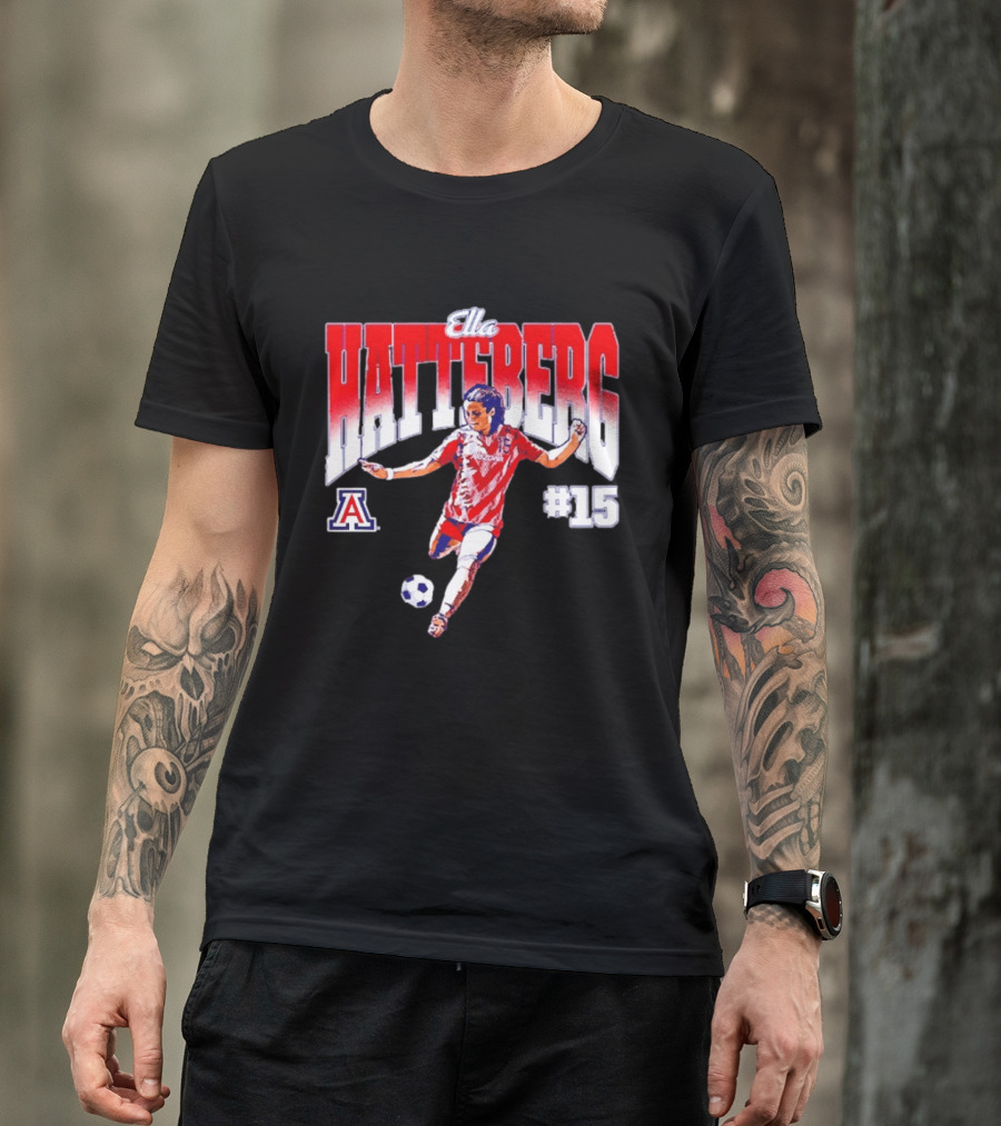 Ella Hatteberg Arizona Wildcats Soccer Player #15 T-Shirt
