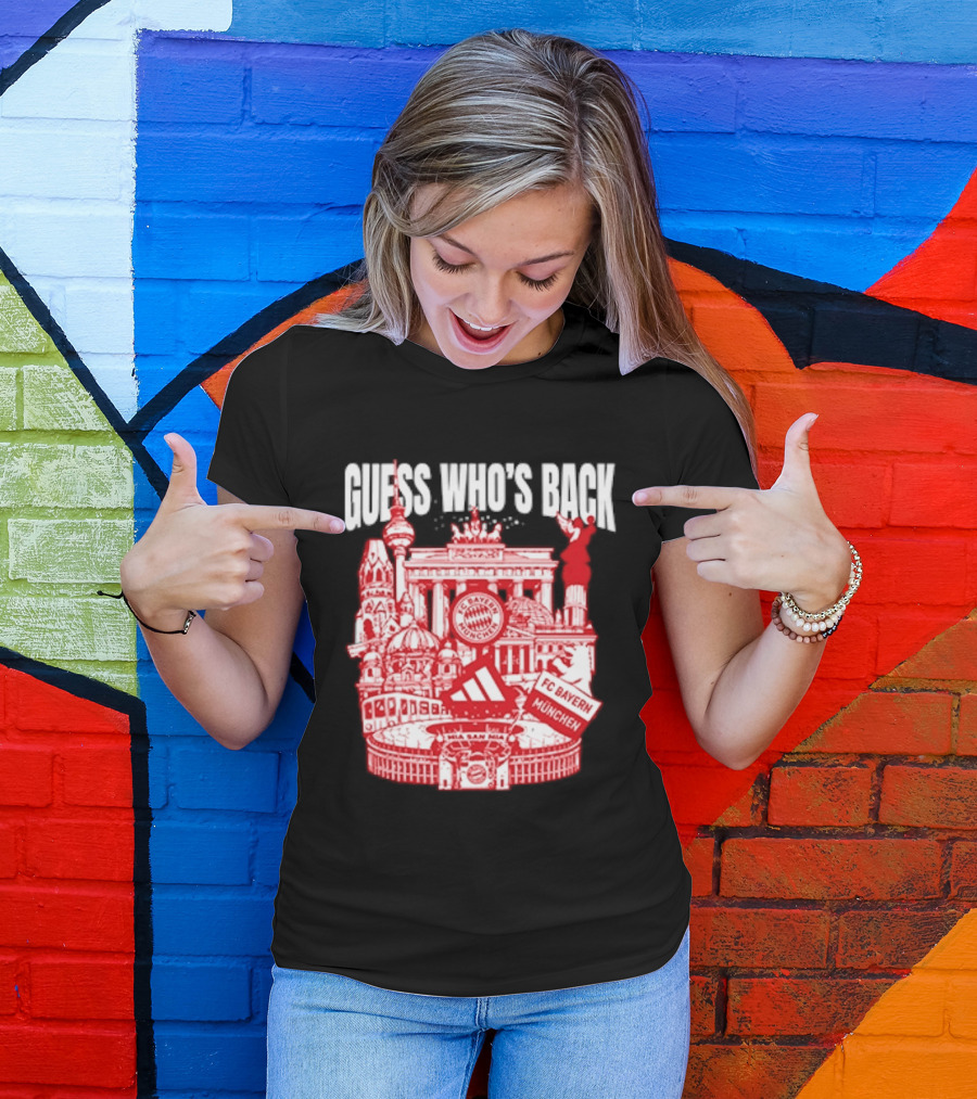 Guess Who's Back FC Bayern Munchen Iconic City Landmarks Red T-Shirt