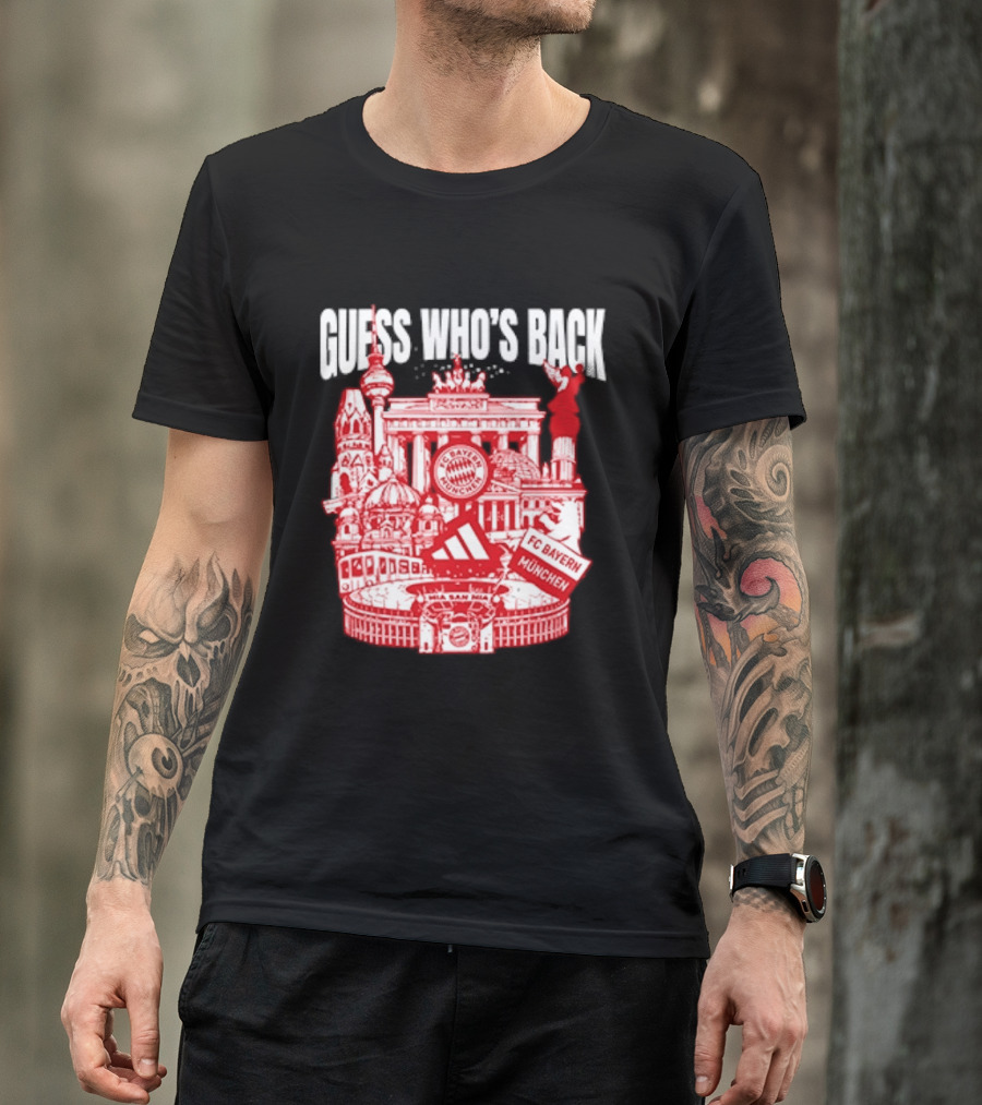 Guess Who's Back FC Bayern Munchen Iconic City Landmarks Red T-Shirt