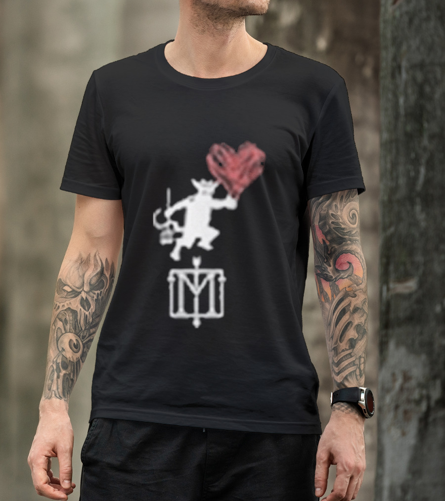 The Menzingers Heart Flame Devil Holding Heart T-Shirt