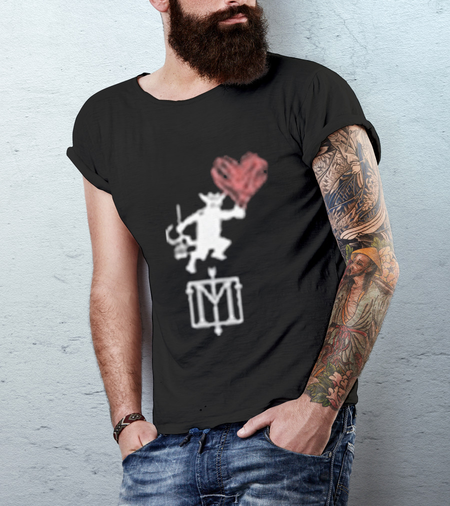 The Menzingers Heart Flame Devil Holding Heart T-Shirt