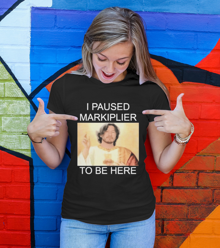 I Paused Markiplier To Be Here Iconic Gamer Fan Meme T-Shirt