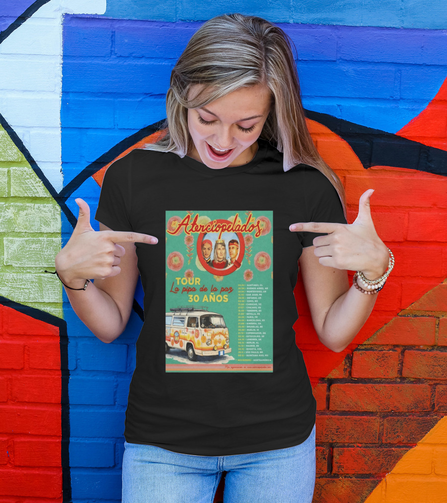 Aterciopelados Tour La Pipa De La Paz 30 Años 2026 Concert Dates And Locations T-Shirt