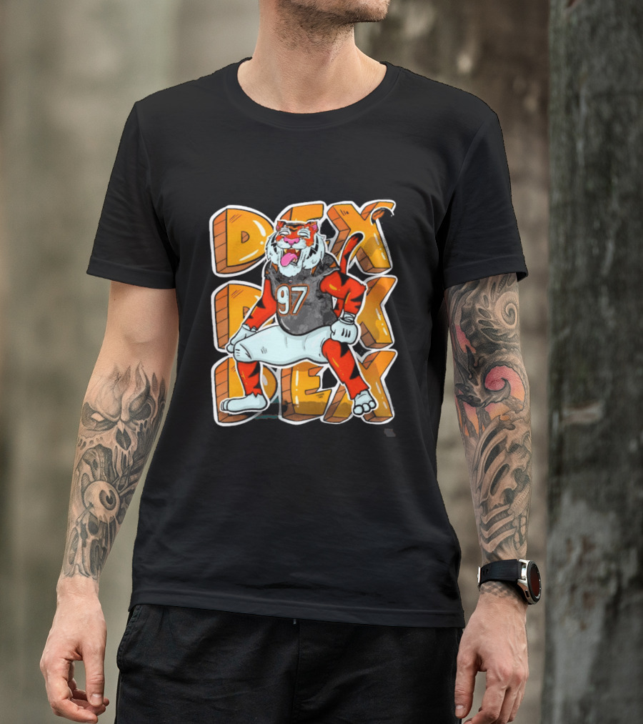Dexter Lawrence II 97 DEX Cincinnati Bengals Tiger T-Shirt