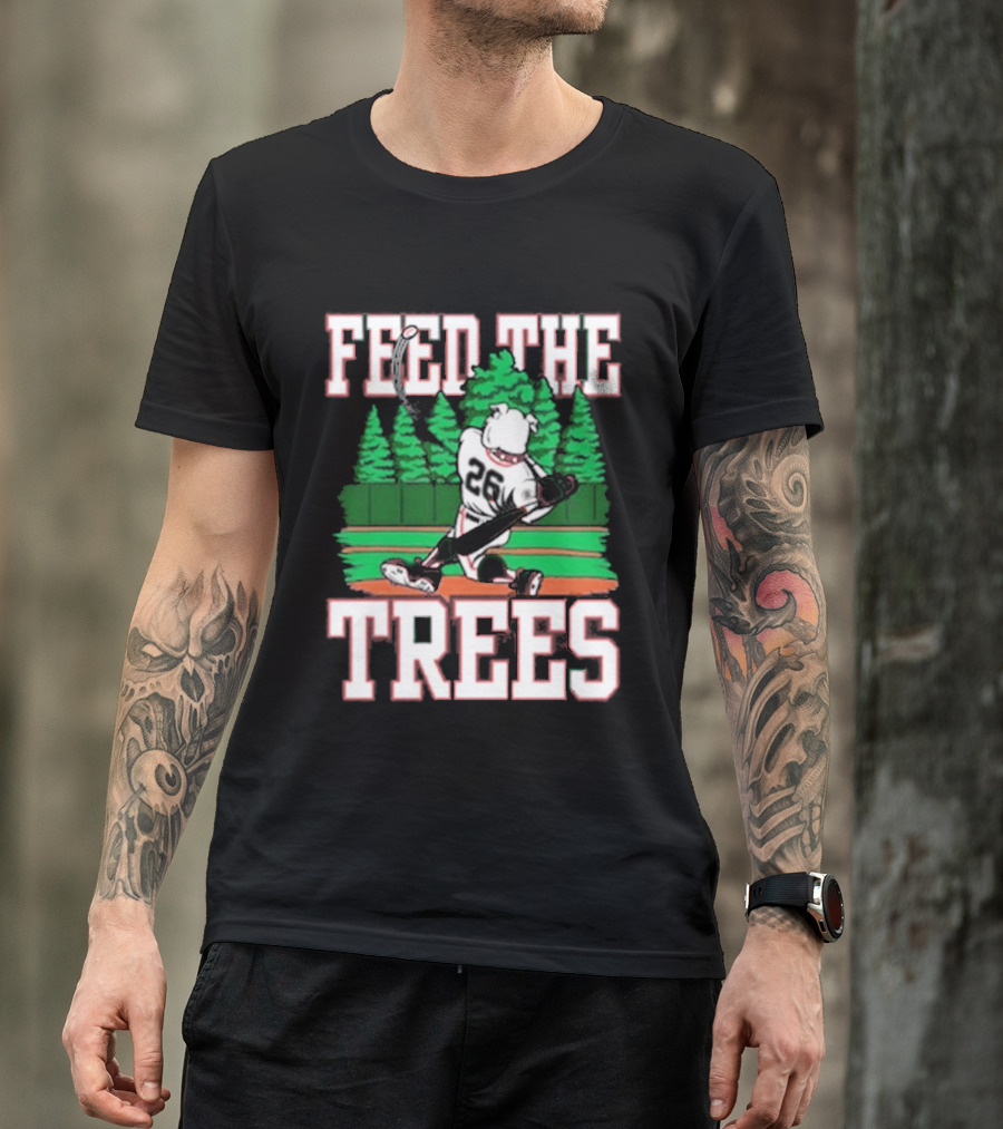 Feed The Trees Baseball Batter Forest Swing 28 T-Shirt
