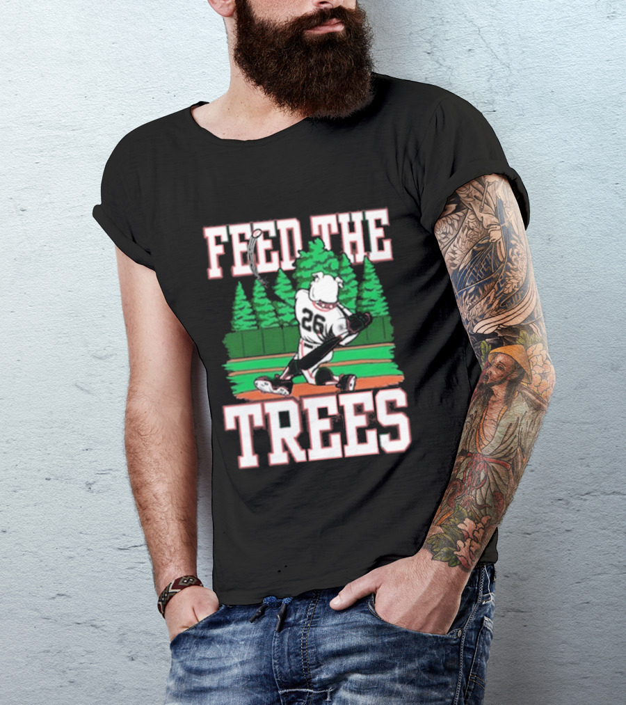 Feed The Trees Baseball Batter Forest Swing 28 T-Shirt
