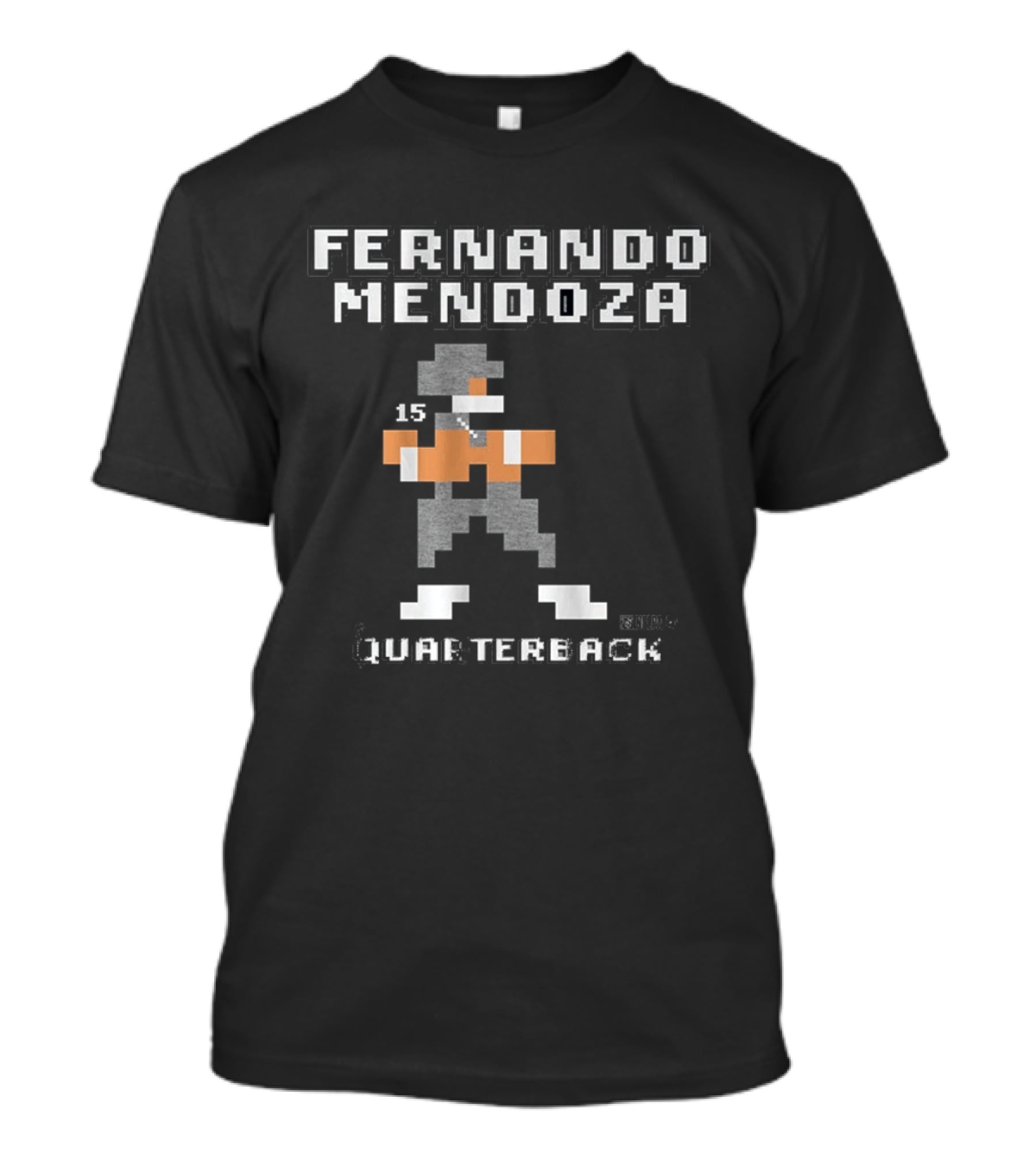 Fernando Mendoza Quarterback 15 Retro Pixel T-Shirt