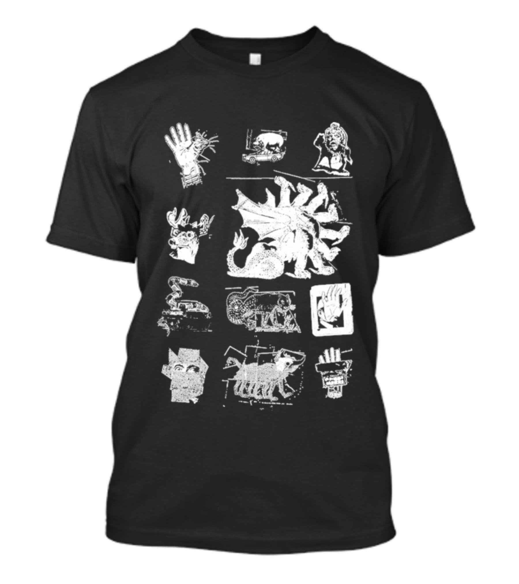 Goose Chain Yer Dragon Collage T-Shirt