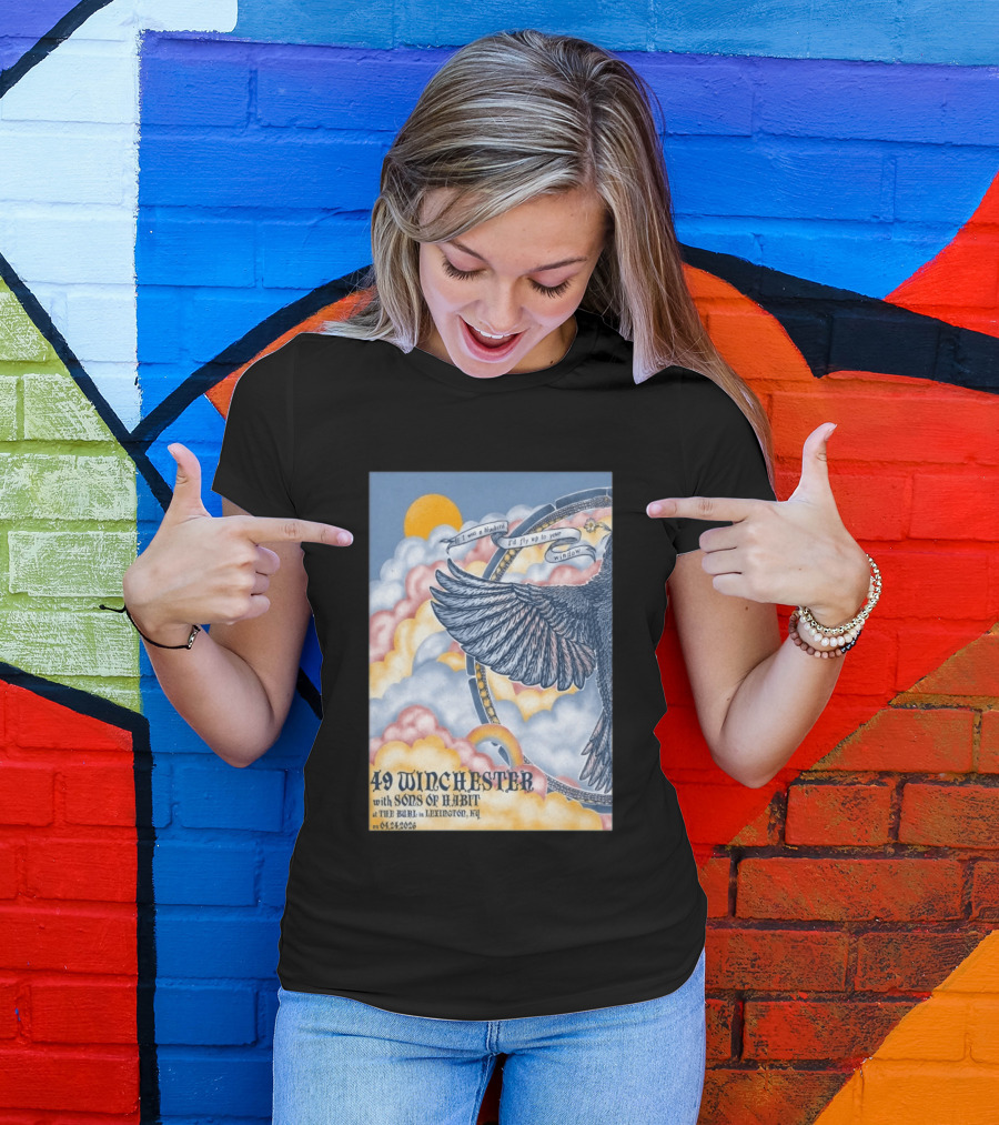 49 Winchester Sons Of Habit The Burl Lexington KY April 24 2026 Bird And Cloud T-Shirt